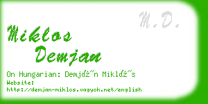 miklos demjan business card